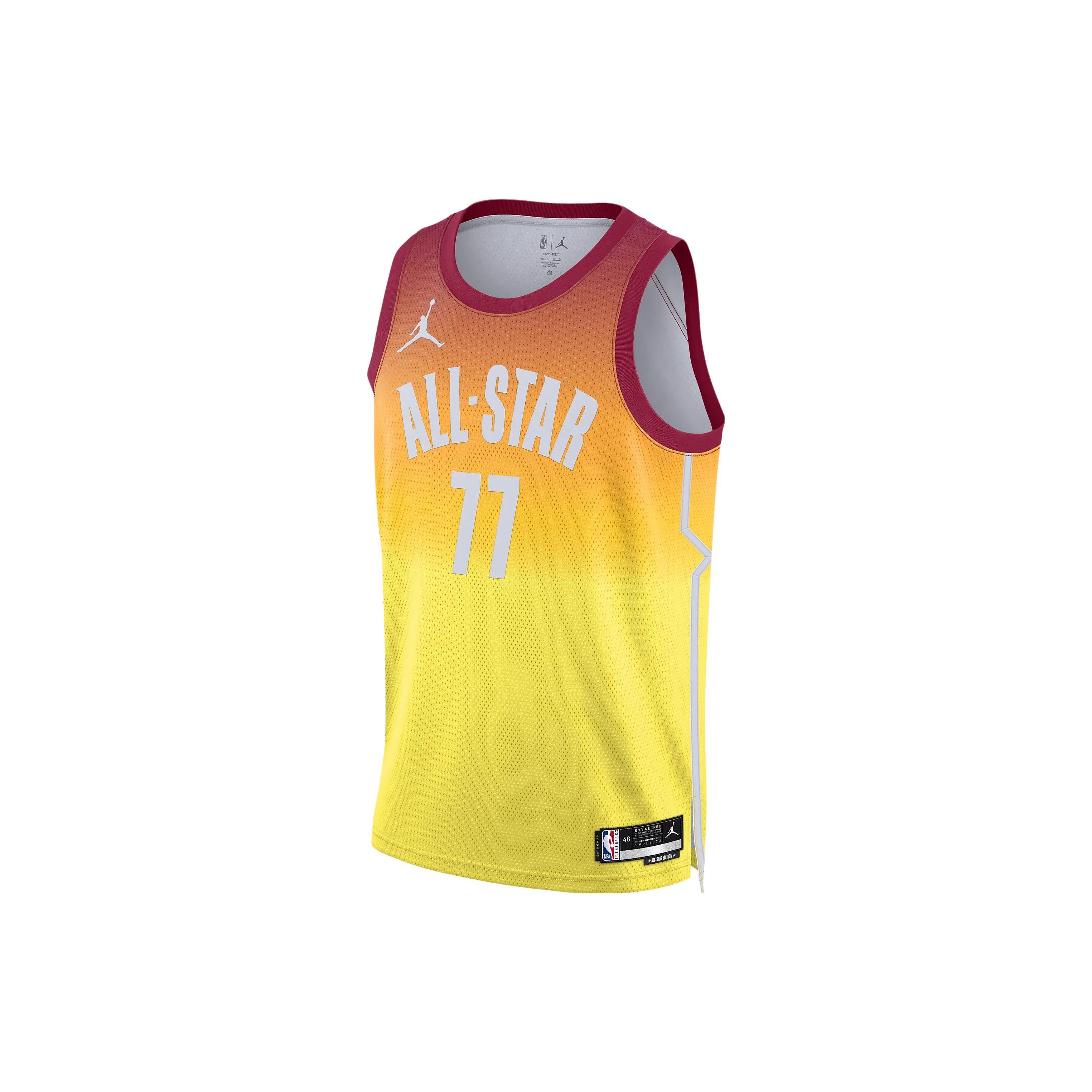 Air Jordan x NBA All-star Weekend Luka Doni Jersey Orange Yellow Men s DX6330-605 L
