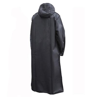 Black Fashion Adult Waterproof Long Raincoat Women Men Rain Coat Hooded For Outdoor Hiking Travel Fishing Climbing Thickened