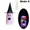 Halloween Glowing Witch Hat Lanterns Hanging Decoration for Garden Porch Room Indoor Outdoor Holiday Party Props Decor