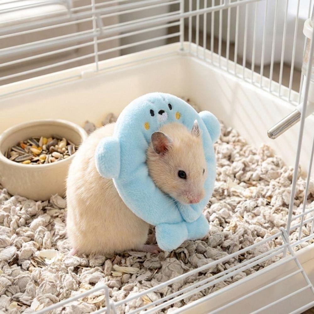 Soft Plush Pet Elizabethan Collar Breathable Anti-Bite Anti Lick Recovery Collar Skin-Friendly Adjustable Parrot Recovery Cone