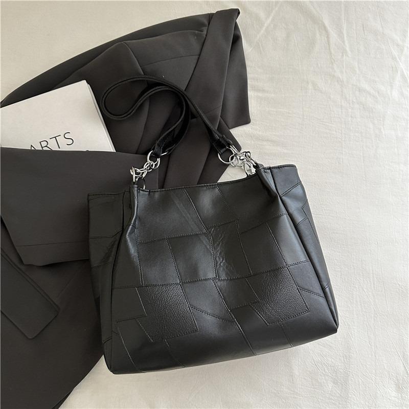 

Japanese simple shoulder bag women s bag summer new fashion splicing handbag large capacity tote bag commuter bag