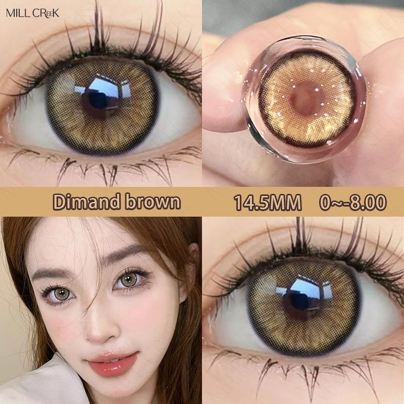 

Mill Creek 2 шт. коричневые контактные линзы красочные 14,5 мм кукольные глаза серые линзы мягкие удобные для ежегодного использования WT:40% серые косметические контактные линзы 0 коричневый