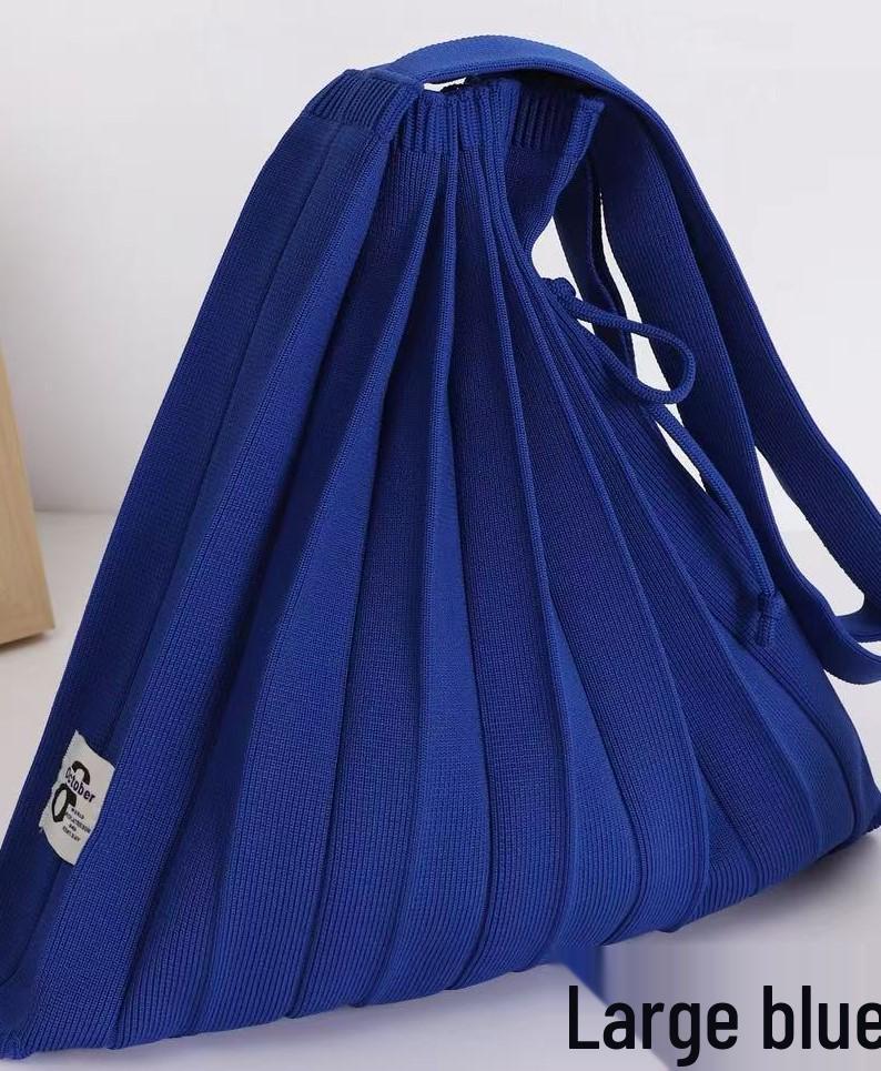 0511 Large Japanese Knitted Pleated Rhombus Crossbody Accordion Shoulder Bag for Women