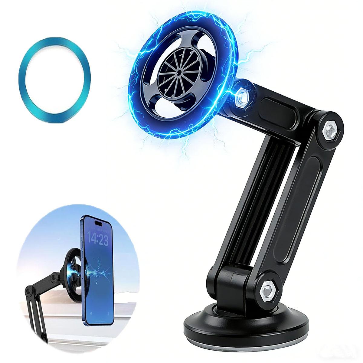 MagSafe Car Mount for Car Dash&Tesla Screen Magnetic Phone Holder, 360° Rotation Car Mount Strong Magnets Car Phone Holder чёрный