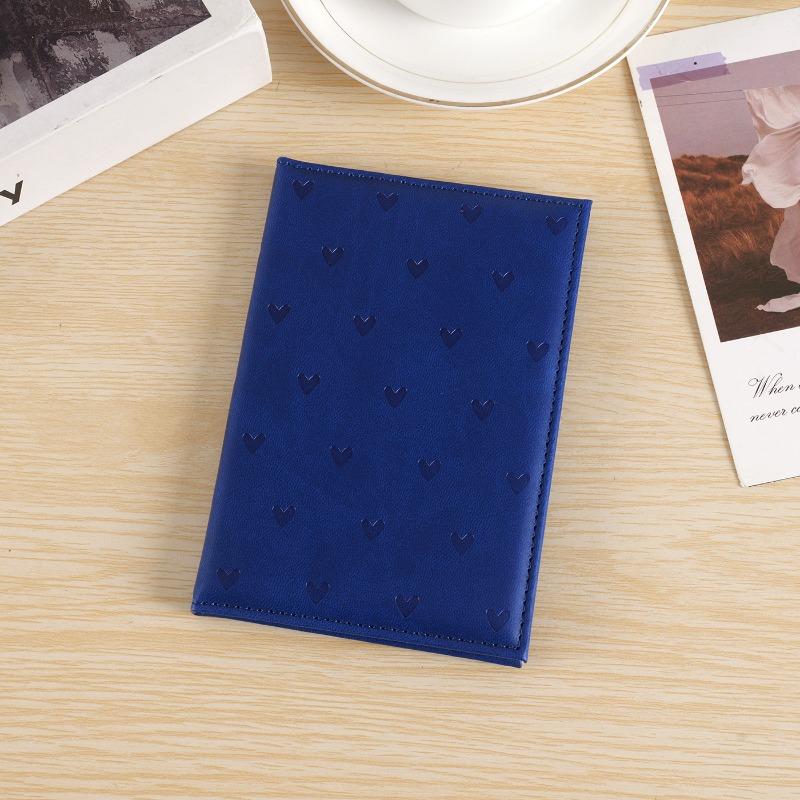 

Cute Heart Print Travel Wallet Passport Cover for Women PU Leather Passport Holder Travel Accessories Document Protector Case