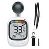 Black Globe Heatstroke Index Meter, WBGT Meter, Thermometer/Hygrometer with Clock Display, Alarm Function, Large Screen, Carabiner and Strap Included,