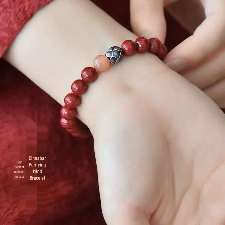 Purple Gold Sandstone Lotus Transfer Bracelet