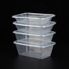 Transparent Rectangular Microwaveable Food Container with Lid