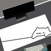 White Deskmat Black Cat Kawaii Mouse Pad Minimalistic Gaming Laptop Large Mousepad Anime Office Carpet Gamer Keyboard Mouse Mats