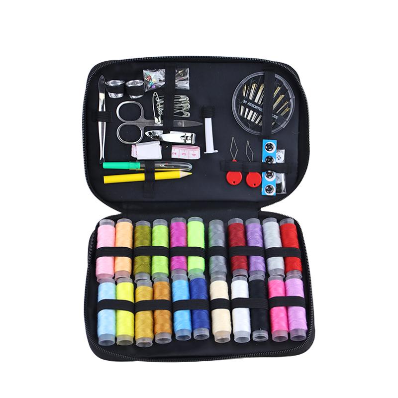 Sewing Kits DIY Multi-function Sewing Box Set with Threads Needles Scissors Tape Measure Buttons Portable Embroidery Sewing Set