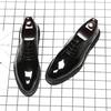 British Fashion Patent Leather Casual Men'S Shoes Pointed Business Leather Shoes Dress Shoes A Piece 9706-B