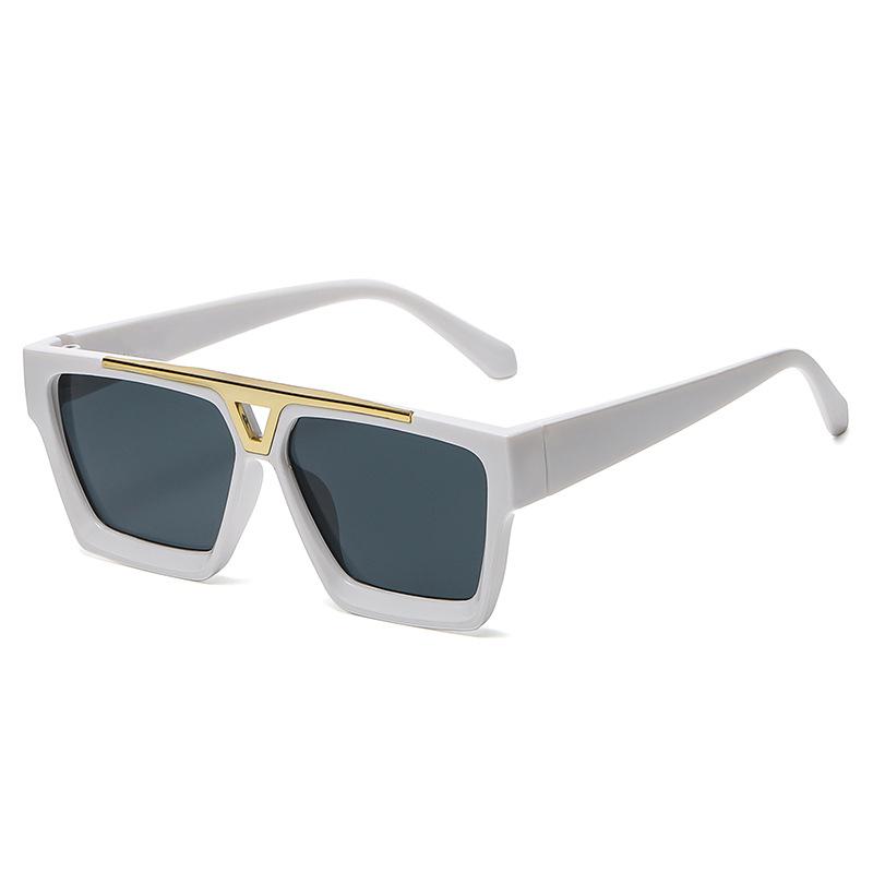 2024 Neuankömmling Retro Sonnenbrille Damen Herren Vintage Quadratischer Rahmen Sonnenbrillen Hohe Qualität Gläser Schutzbrillen Shades für Weiblich Männlich