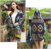 Bohemian Ethnic Hooded Cape Shawl - Women's Autumn/Winter Yunnan & Korean Style