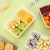 Kitchen Divided Food Storage Box with Lid - Food Grade Plastic & Silicone Fresh-Keeping Container for Fruits & Vegetables