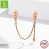 S925 Silver Ziyun Beaded Bracelet with Silicone Accessories and Tire Safety Chain