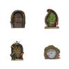 Rustieke Boerenhuis Feeendeur Decoratie Met Houten Ambachtelijke Figuurtje Voor Huis Woonkamer Accent