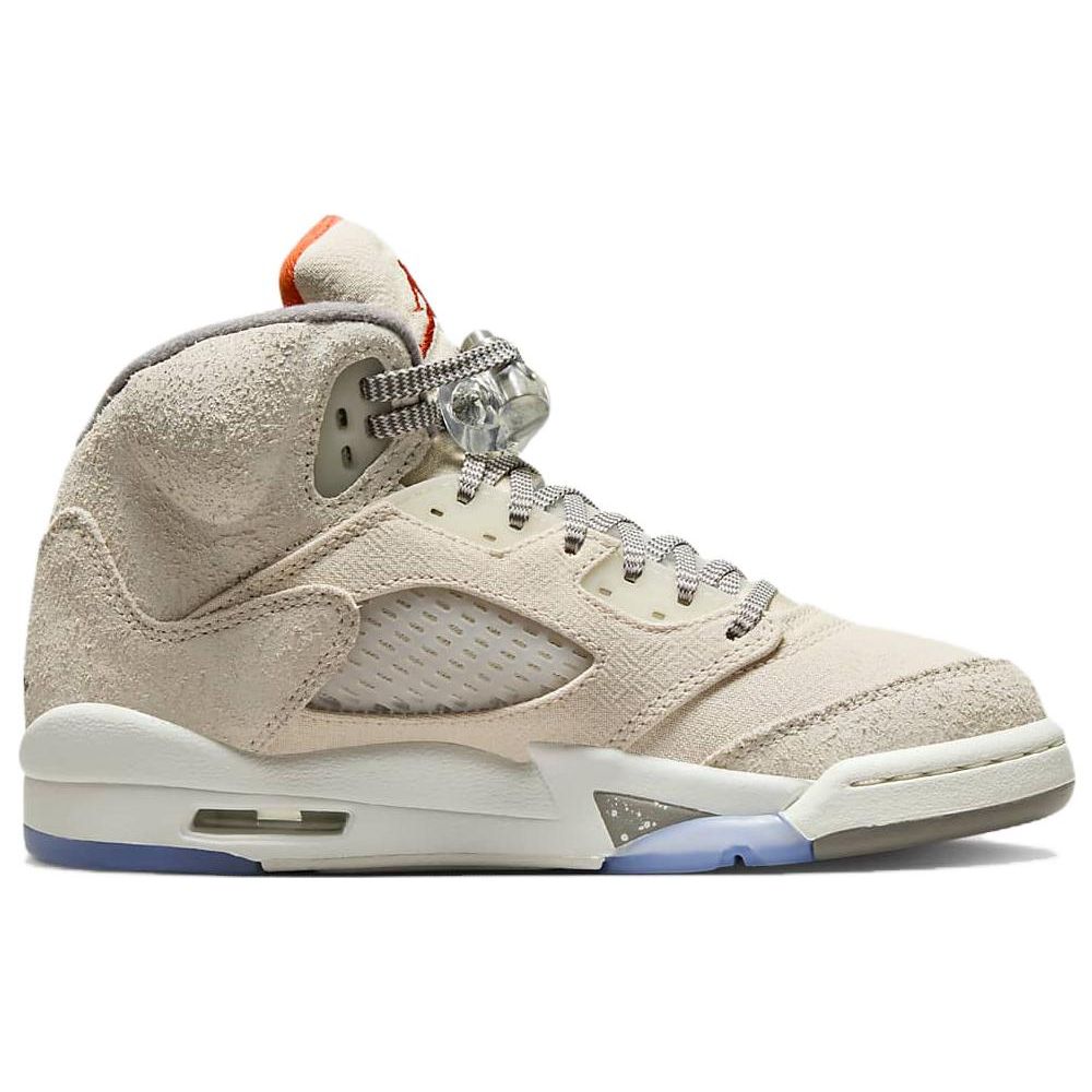 Air Jordan 5 Retro SE Craft GS Açık Orewood Kahverengi Çocuk Spor Ayakkabı Krem Güvenlik-Turuncu Düz-Kalaylı FD9220-180