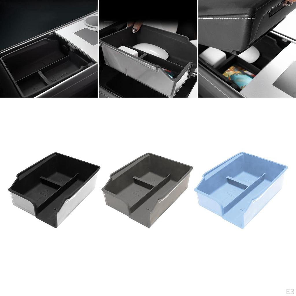 Armrest Storage Box Center Console Organizer Easy To Install Sundries Holder Tray for Model