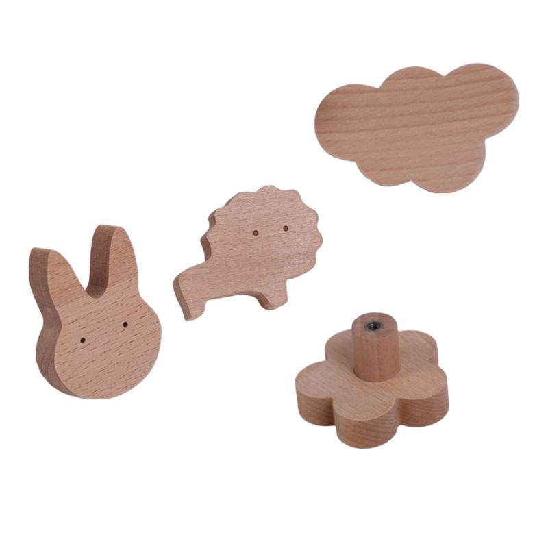 Wooden Wall Hook Cute Cartoon Solid Wood Heavy Duty Decorative Hanging Hook For Coat Hat Towel Entryway Bedroom Home Decor