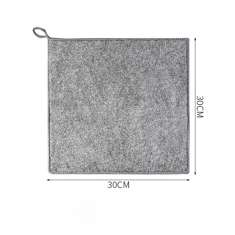 

Утолщенная впитывающая ткань из бамбукового древесного угля, не оставляющая волос, без масла, для кухни, чистое бамбуковое волокно, для промасливания, полотенце для мытья посуды, домашнее хозяйство 30*30cm серый