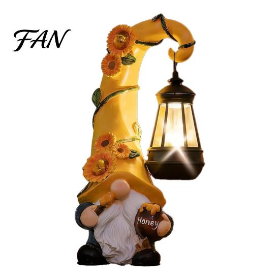 Solar Powered Garden Lights Black Cat Lantern, Stake Light, Waterproof Gnome Frog Retro Style Courtyard Decor Statue, Outdoor Lamp for Front