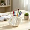 Back To School Gift for Students Elegant Swan Pen Holder, Durable PLA Pencil Organizer, Decorative Large Desktop Clutter Organizer Capacity Container