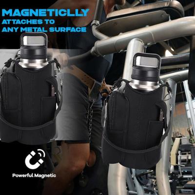 Magnetic Water Bottle Holder Crossbody Bag Waterproof Oxford Kettle Pouch for Gym Outdoor Hiking Fitness Essentials Organizer