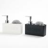 Dispenser Bianco in Resina per Sapone da Cucina e Igienizzante Mani con Porta Spugna
