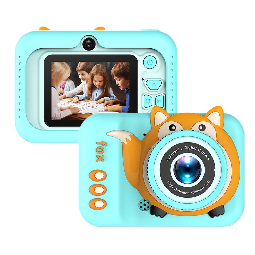 

Цифровая камера 720P, милая детская камера, детская камера 20 МП, детская селфи-камера для мальчиков и девочек, 4X Q3 зелёный