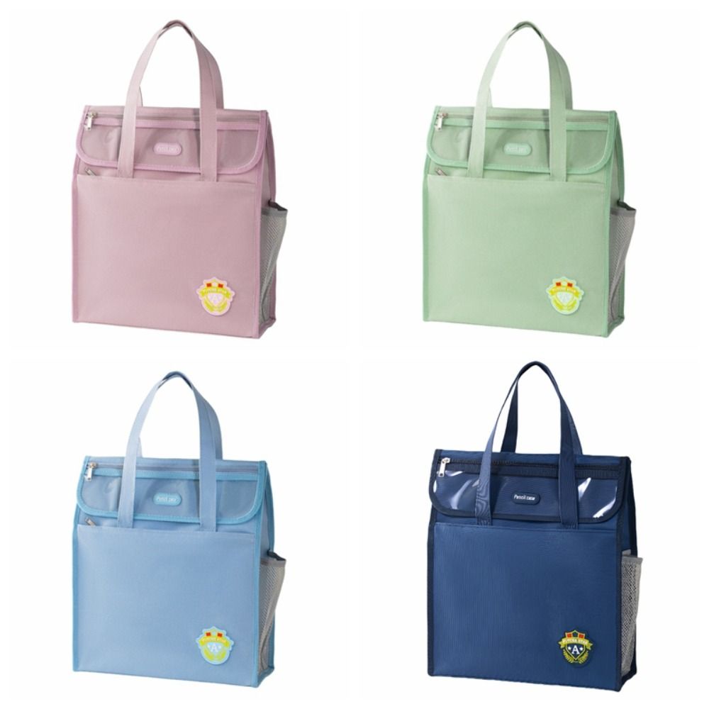 Lightweight Oxford Cloth Handbags Solid Color Student Book Shoulder Bag Canvas Tote Bags  Teenager