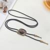 3D Western Cowboy Hat Bolo Tie Vintage Adjustable Gift American Necklace for Halloween Party Men and