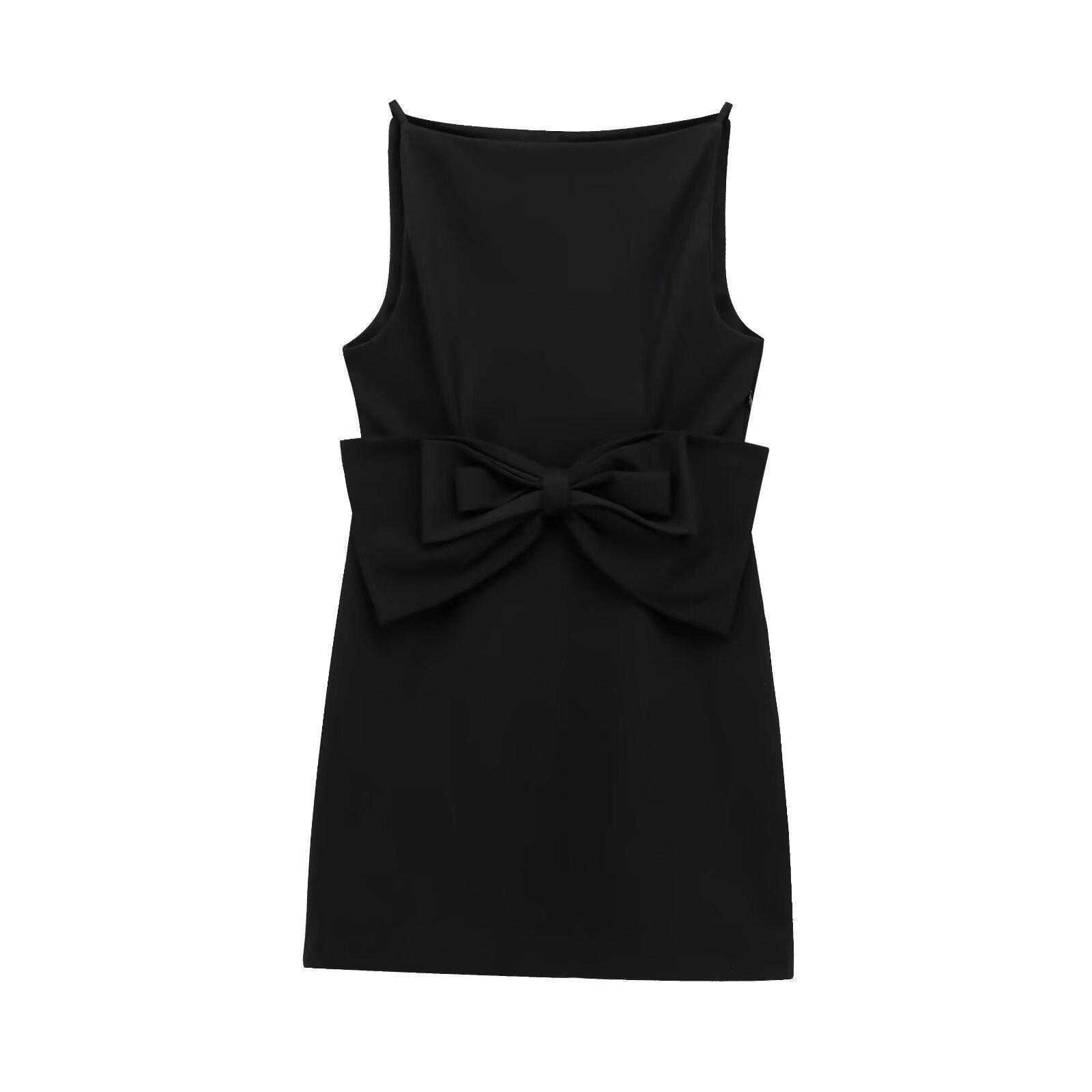 

Spring 2025 Women s Slim Bow-Decorated Sweet Dress XS