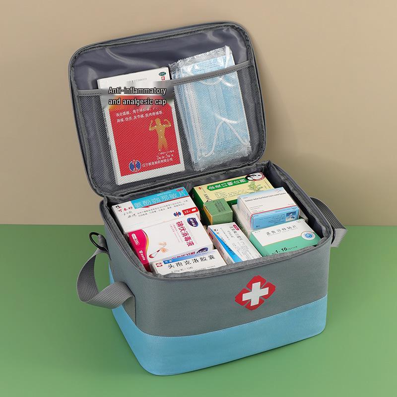 Portable Large-Capacity Medicine Bag: Outdoor Foldable Drug Storage & Travel First Aid Kit
