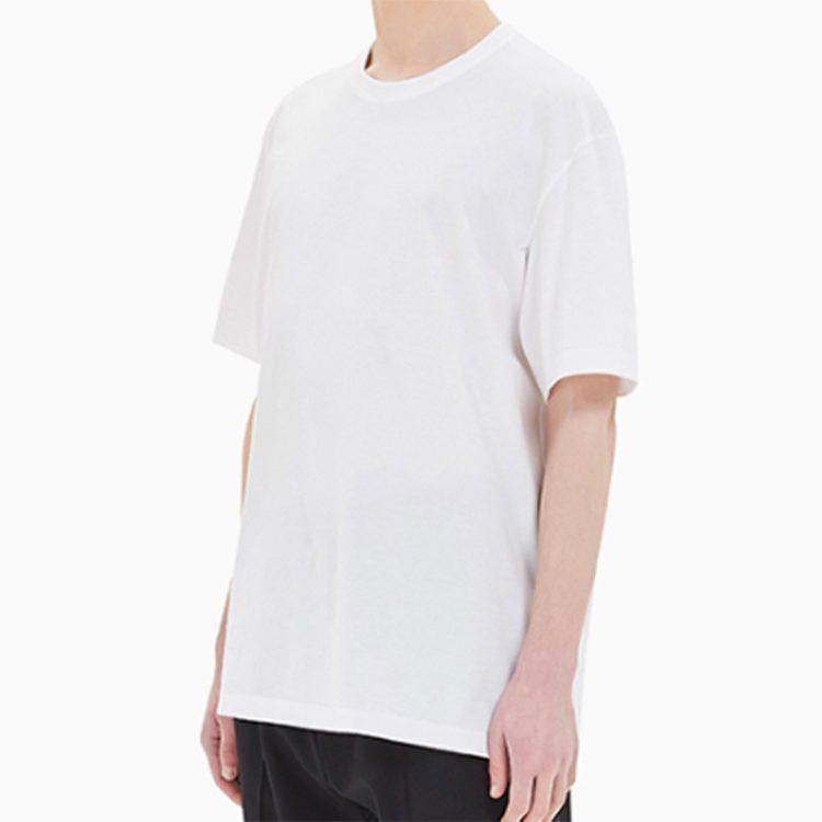 Y 3 T Shirts Men's White Crew Neck Moderate Straight Fit FN3349