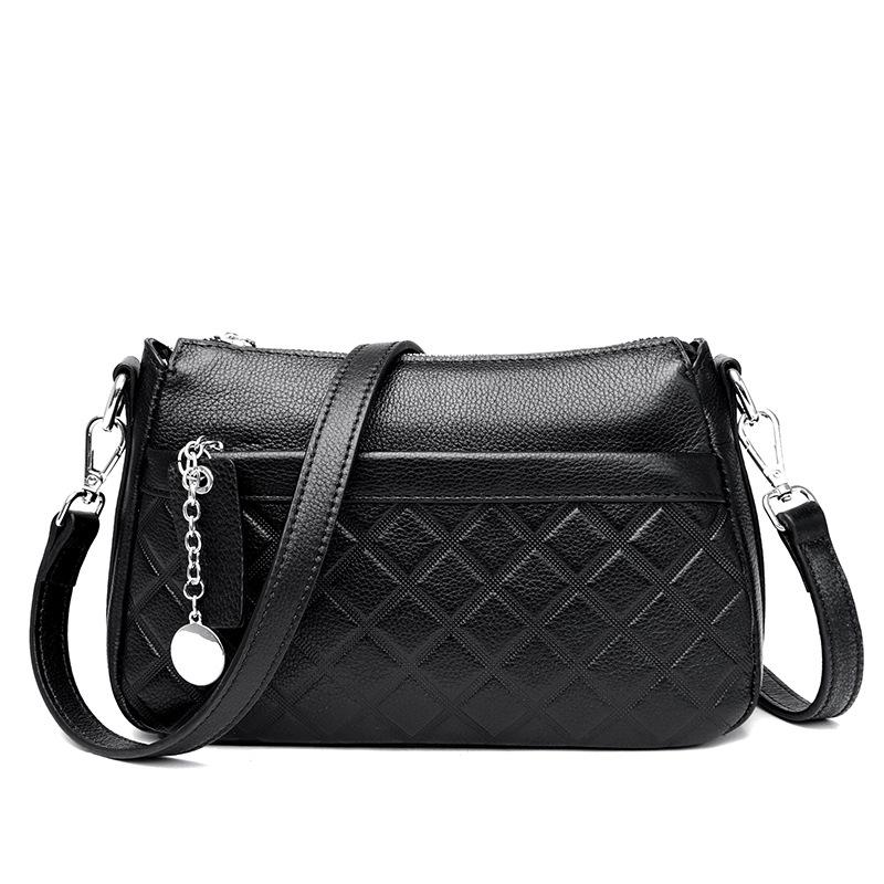 Leder Damen Tasche neues Design Gefühl vielseitig Mutter Tasche erste Schicht Rindsleder Einzel Schulter Crossbody Damen Tasche