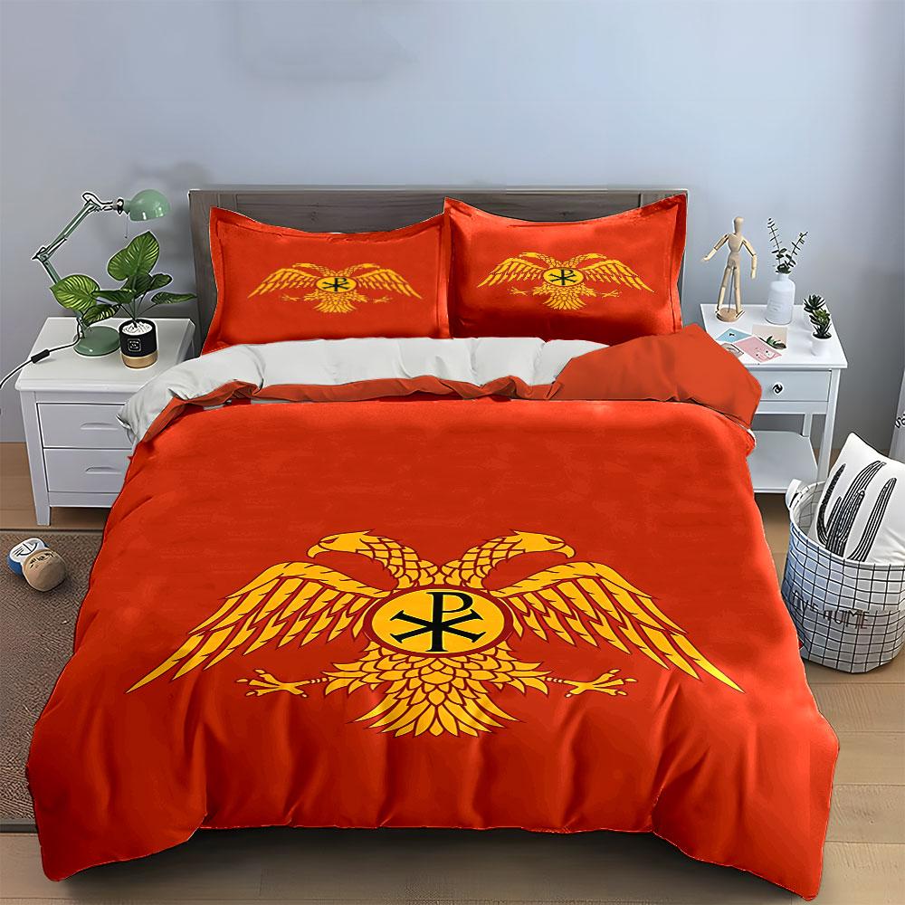 "Double-Headed Eagle Bedding Set" Bedding Duvet Cover Set Duvet Cover Pillowcases (1 * Duvet Cover 2 * Pillowcases, Without Duvet Insert)