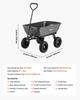 Garden Dump Cart, 272 kg Poly Dump Cart, Garden Carts Dumps Wagon with 90° Quick-Dumps Mechanism, 180° Swivel Wheels, 270° Flexible Rotating Bearings,