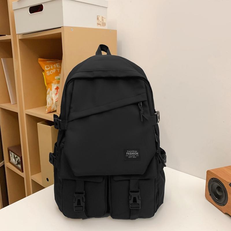 Damen Rucksack im Campus-Stil, einfarbig, für Männer, große Kapazität, Schultasche für Schüler