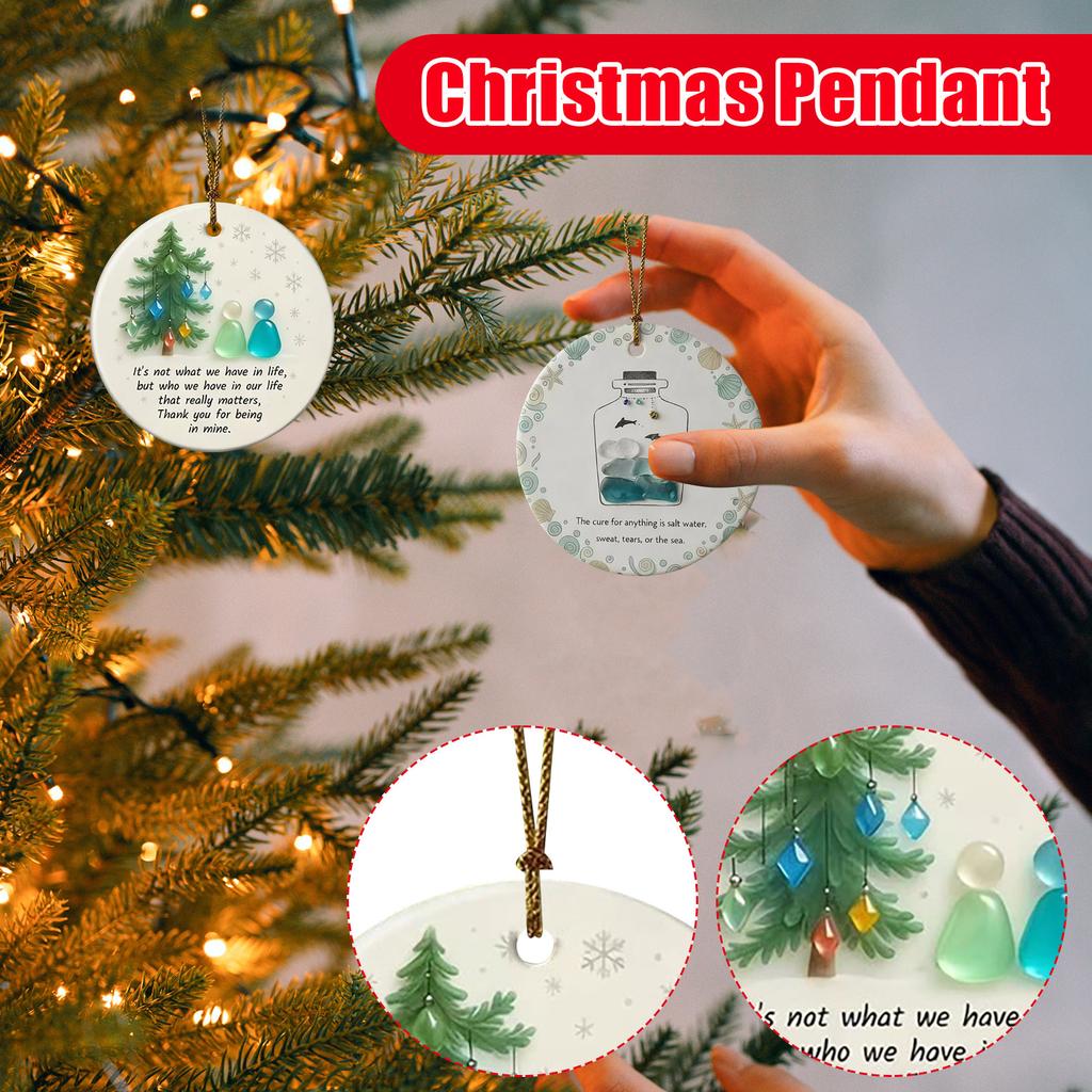 2D Acrylic Christmas Tree Pendant, Christmas Interior Pendant