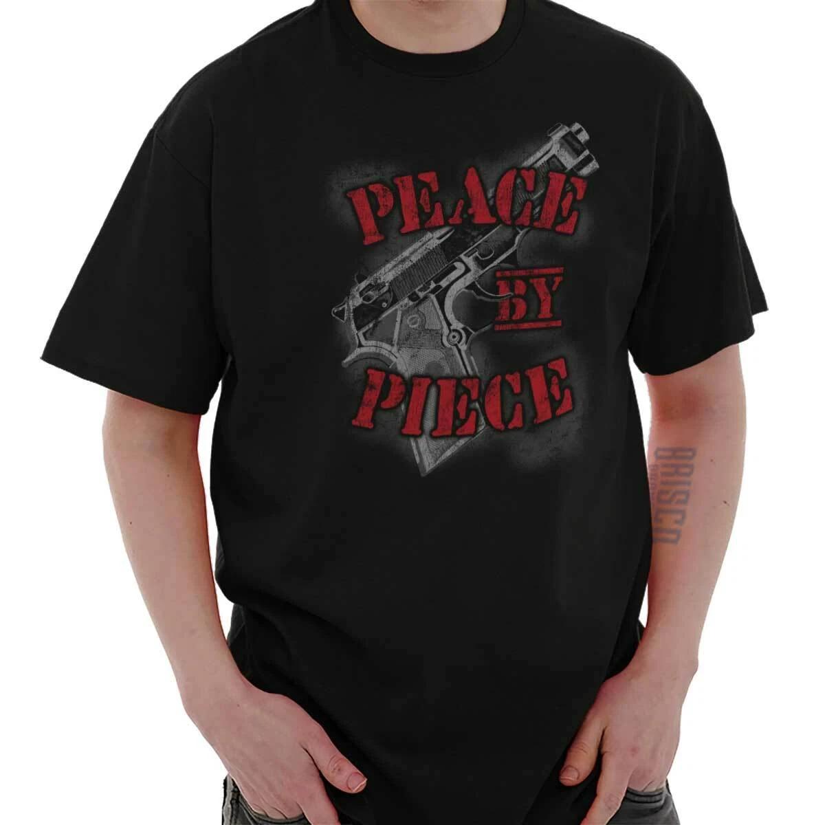 Vintage Pro Gun Owner Piece By Piece Pistol Womens or Mens Crewneck T Shirt Tee XXXL