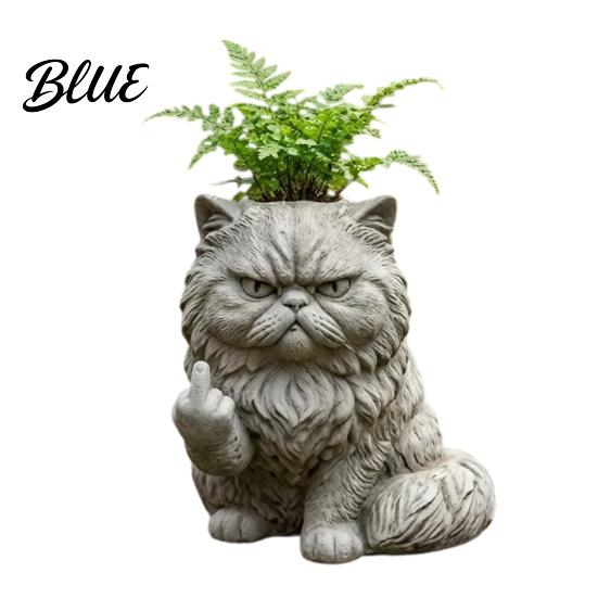 Pot de fleur décoratif d'intérieur Bouledogue Pot de fleur créatif avec un design d'attitude unique Pot de fleur accrocheur Décor de jardin Plante d'extérieur Nouveaux pots de fleurs