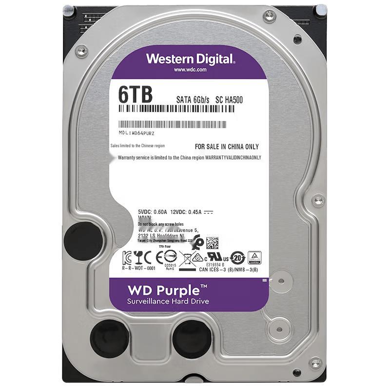 Western Digital WD Purple 6TB Surveillance Hard Drive
