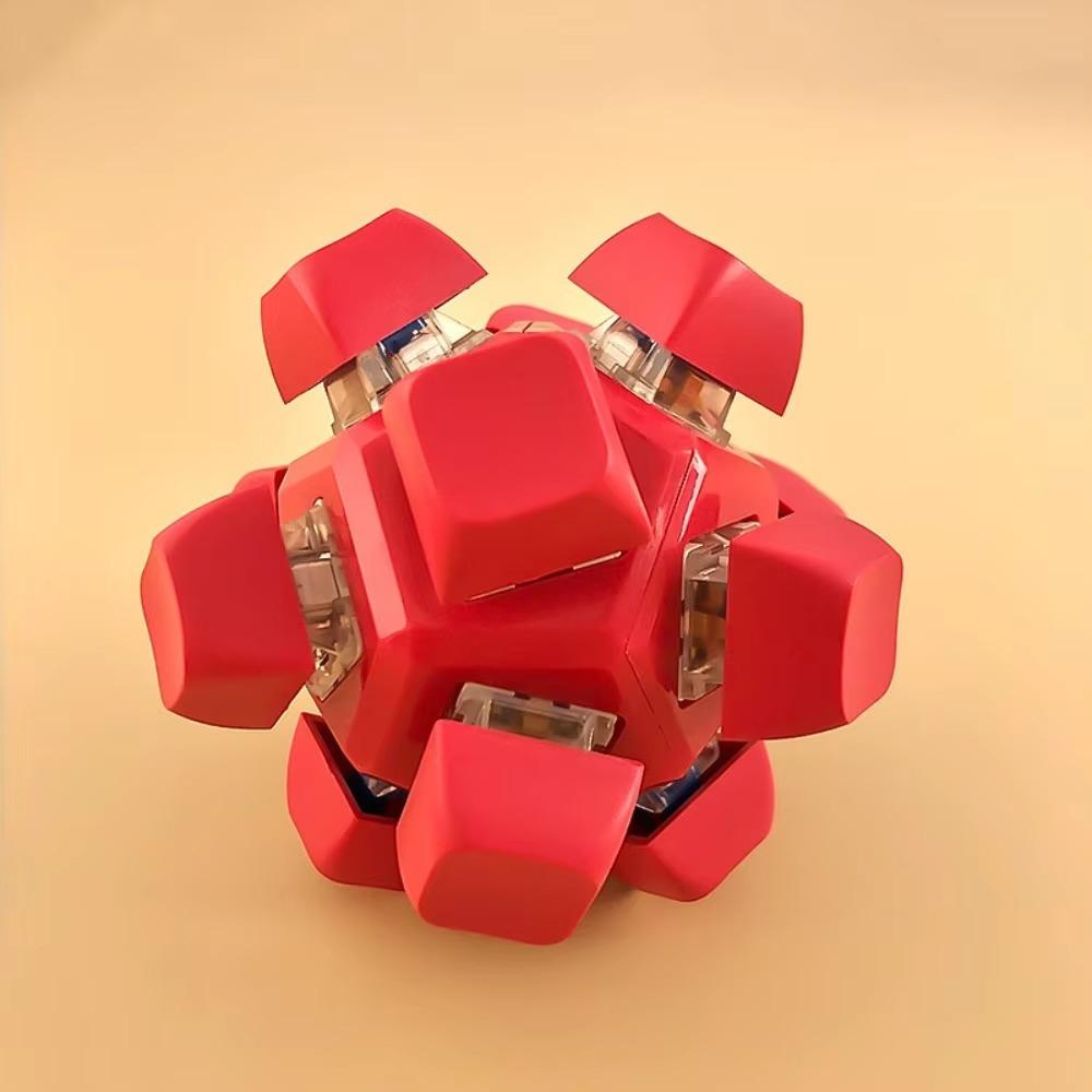 Nová 12klávesová Kouzelná Koule Fidget Klíčenka Tlačítko Klíčů DIY Klávesnice Prstová Klávesnice Krytka Klíčenky Zkrácení Doby Cvakací Hračka pro Dospělé