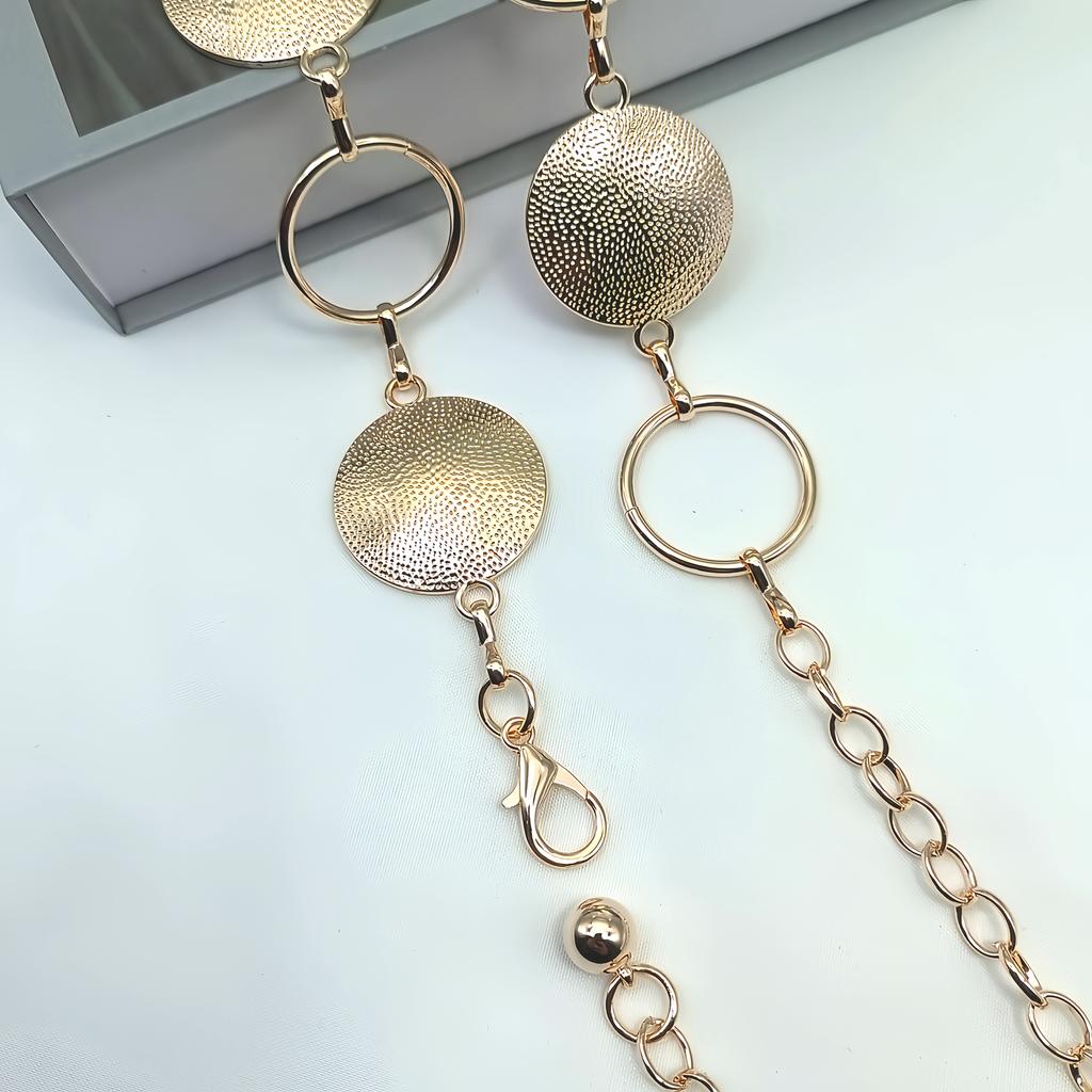 Hip Hop Punk Körperkette, Retro Kreisförmige Taillenkette, Damen Kleider Taillengürtel, Trendige Dekorative Taillenkette Accessoires