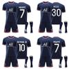 Personalisierte 21/22 Fußballtrikots für Teenager, Kinder, Erwachsene, dehnbares, bequemes, atmungsaktives Material
