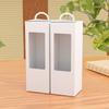WTEMPO Transparent Window White Paper Gift Boxes Foldable DIY Daily Presents Display Packaging Boxes Suitable for Flowers and Dolls Gifts