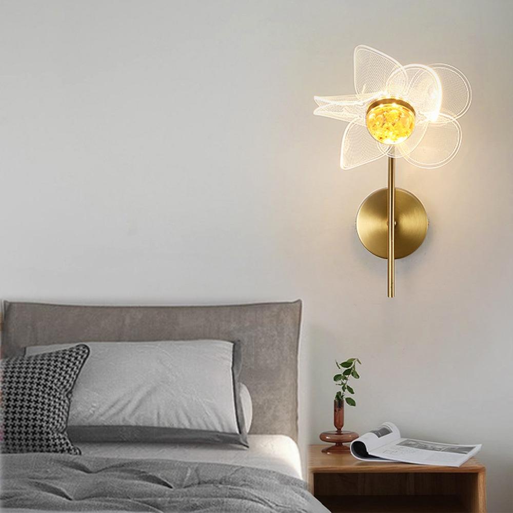 85-265V Wall Sconce Flower Shaped Wall Light Vintage Sconce  Bedroom