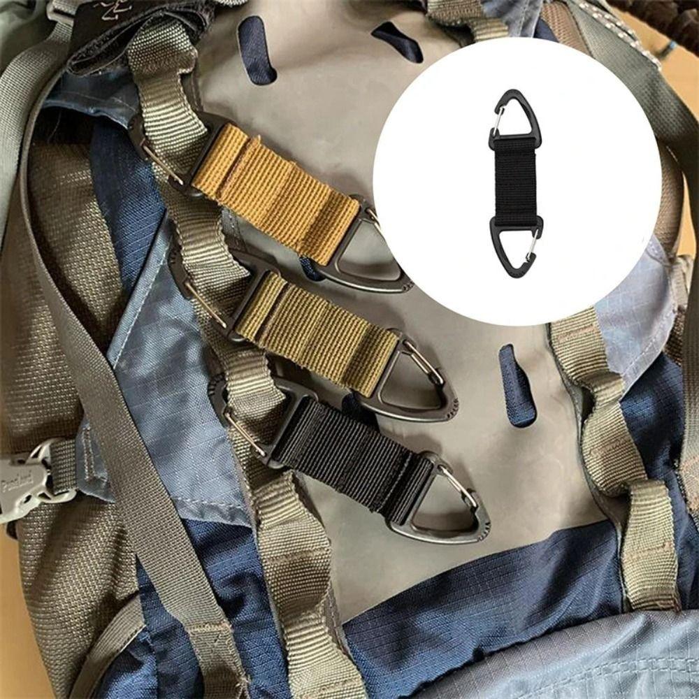 Rotatable Quick Release Carabiner Double-headed Webbing Belt Buckle Camping Carabiner Backpack