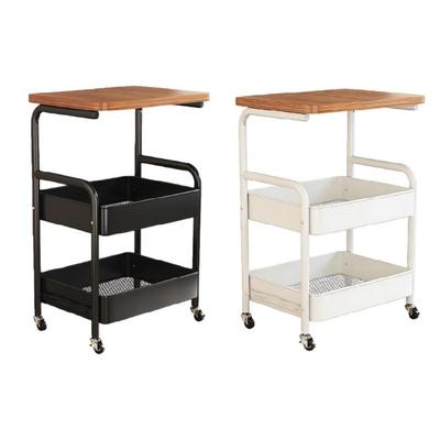 Versatile Movable Organizers Cart Featuring Durable Metal Frame And Large Capacity Shelves For Various Room Setting
