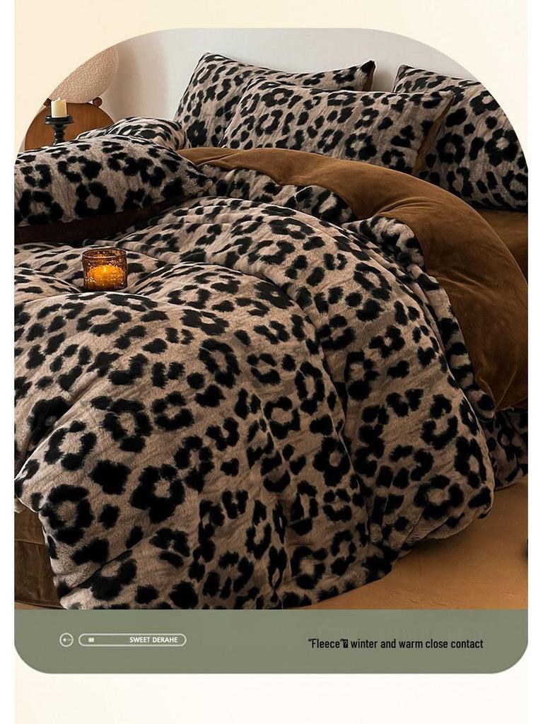 2025 Merlad Double-Sided Furry Velvet Bedspread & Sheet Set